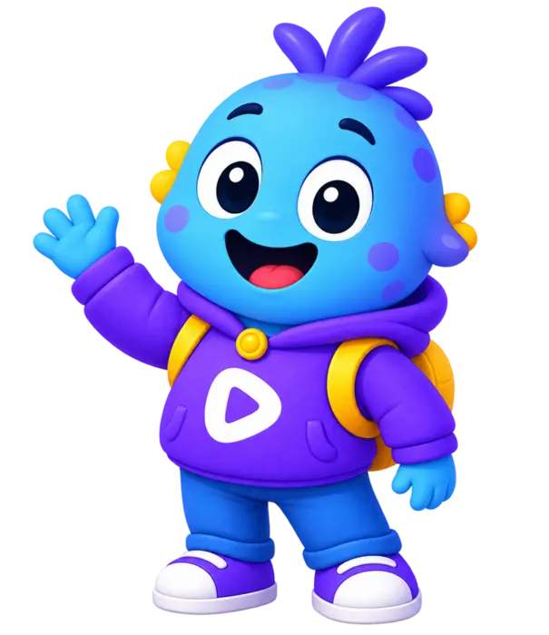 Focusplay mascot waving