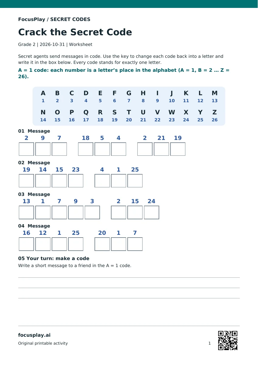 Secret Codes | K-8